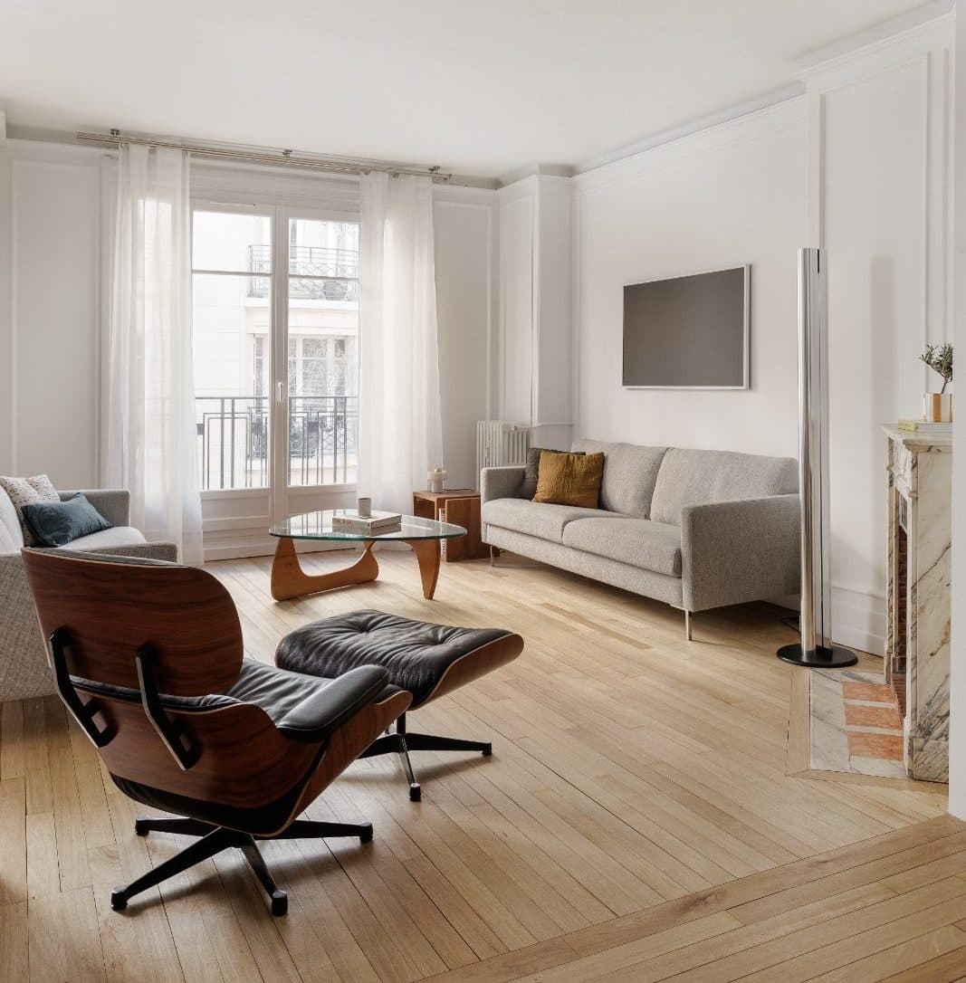 Séjour meublé et décoré par Homies